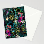 Neon Leaf Pattern Stationery Card Gallery Image 2
