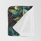 Neon Leaf Pattern Throw Blanket Gallery Image 3