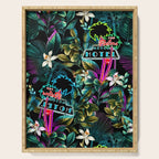 Neon Leaf Pattern Serving Tray Gallery Image 1
