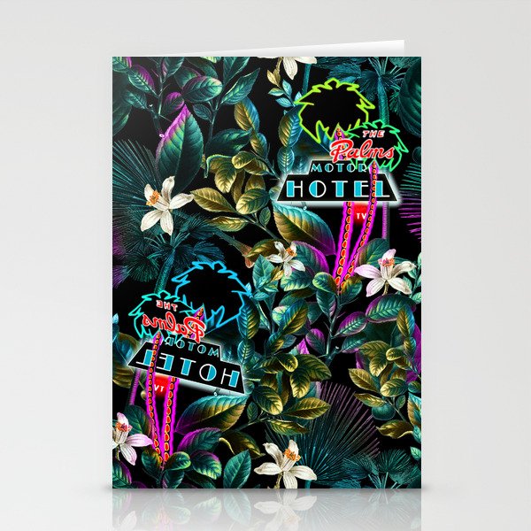 Neon Leaf Pattern Stationery Card Gallery Image 2