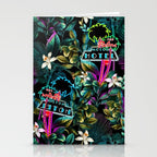 Neon Leaf Pattern Stationery Card Gallery Image 2