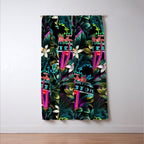 Neon Leaf Pattern Window Curtain Gallery Image 3