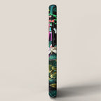 Neon Leaf Pattern iPhone Case Gallery Image 2