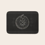 Vegvisir with Ouroboros and runes Bath Mat Gallery Image 1