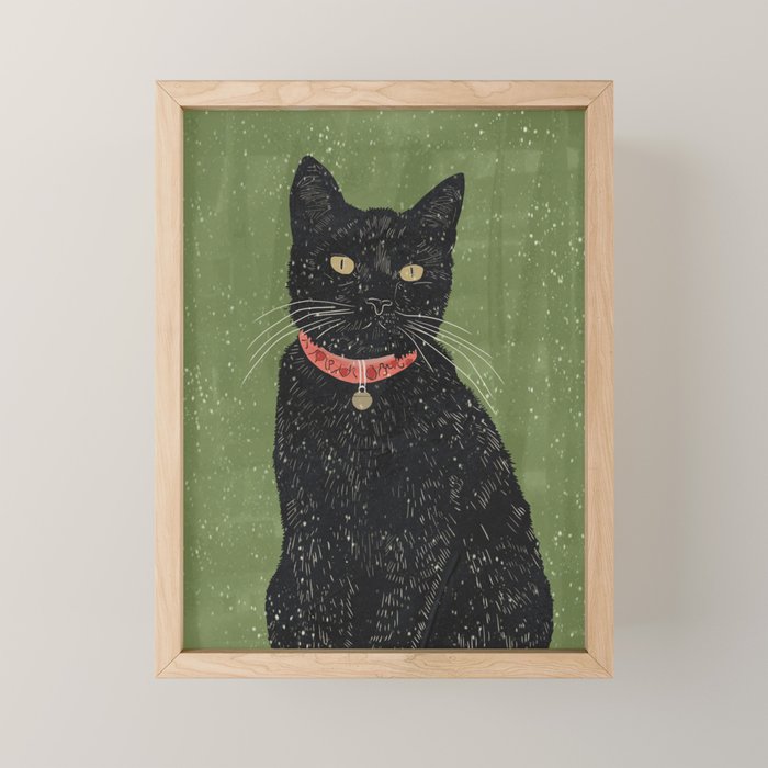 Black Cat 5 Mini Art Print Gallery Image 1