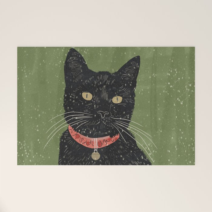 Black Cat 5 Welcome Mat Gallery Image 1