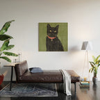 Black Cat 5 Wood Wall Art Gallery Image 2