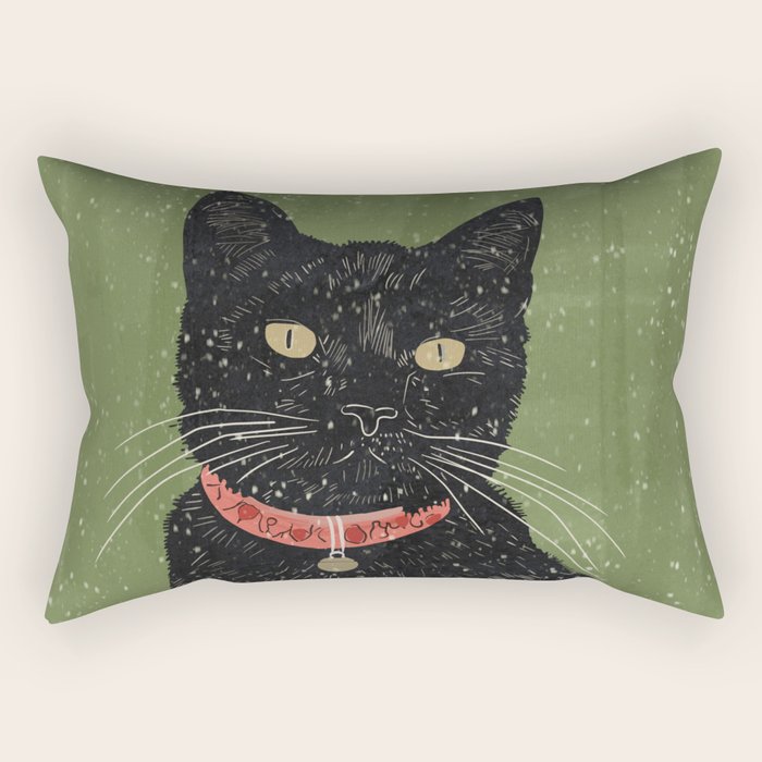 Black Cat 5 Rectangular Pillow Gallery Image 2