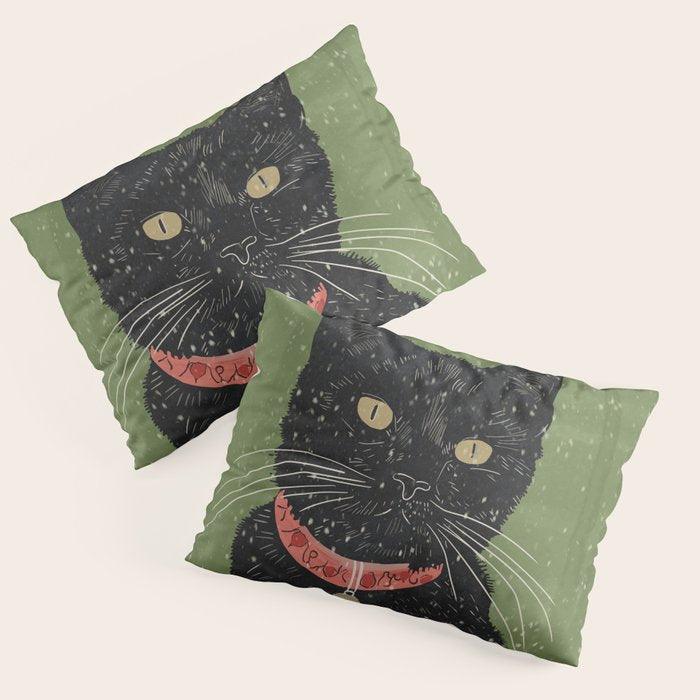 Black Cat 5 Pillow Sham Gallery Image 1