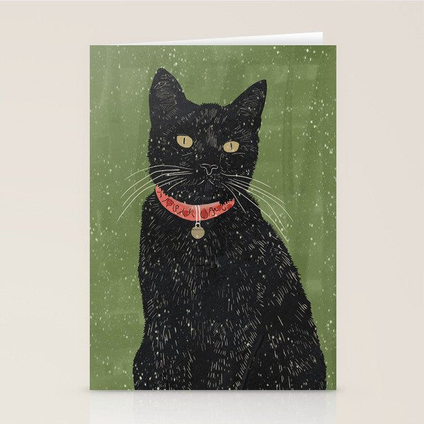 Black Cat 5 Stationery Card Gallery Image 2