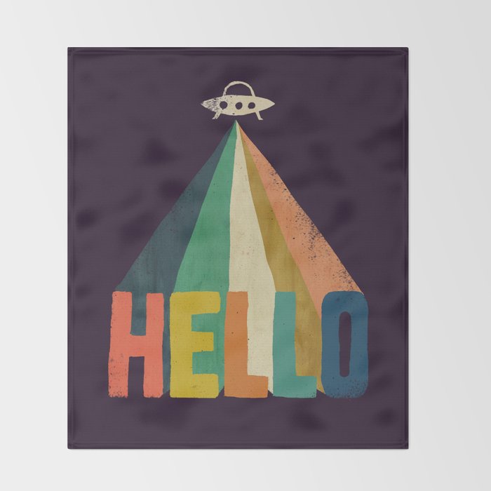 Hello I come in peace Throw Blanket Gallery Image 2