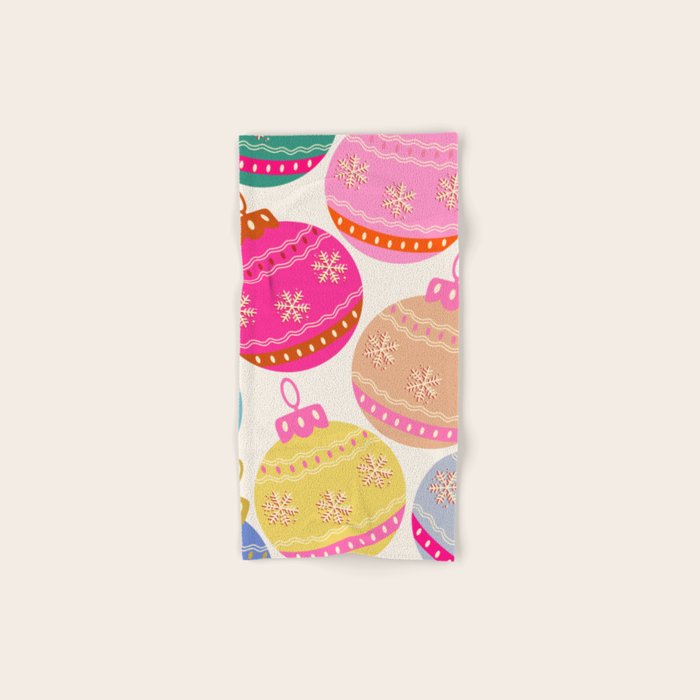 Playful Christmas Baubles Bath Towel Gallery Image 1