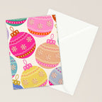 Playful Christmas Baubles Stationery Card Gallery Image 2