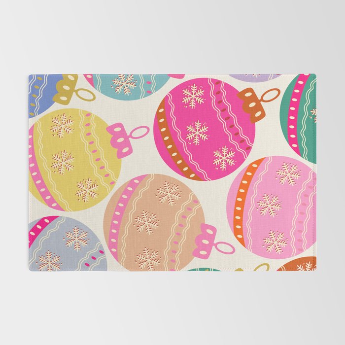 Playful Christmas Baubles Rug Gallery Image 2