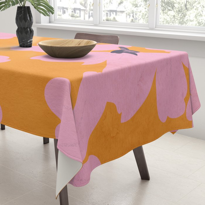 Abstract Minimal Flowers 18 Tablecloth Gallery Image 3