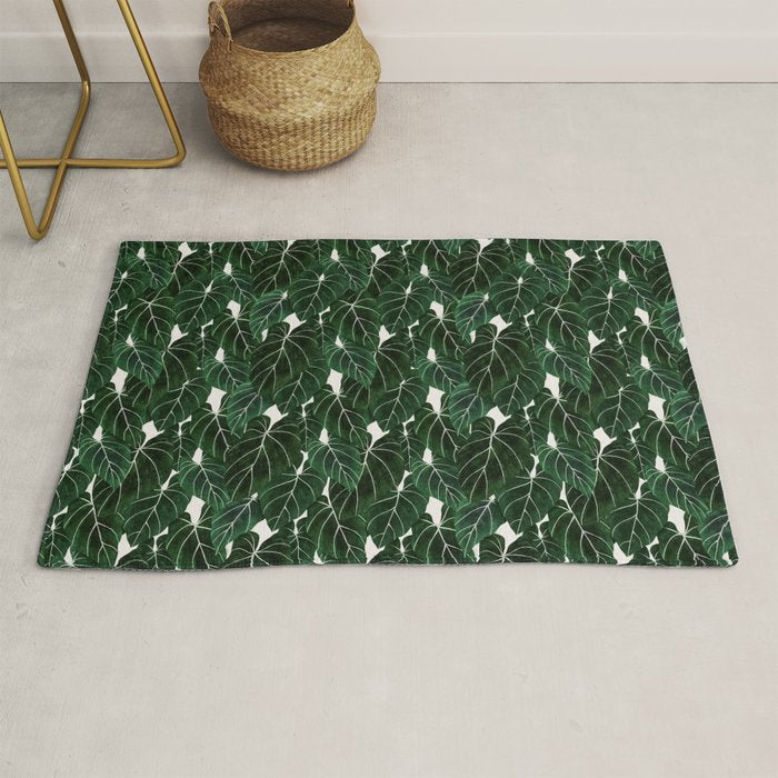 philodendron pot plant Rug Gallery Image 1