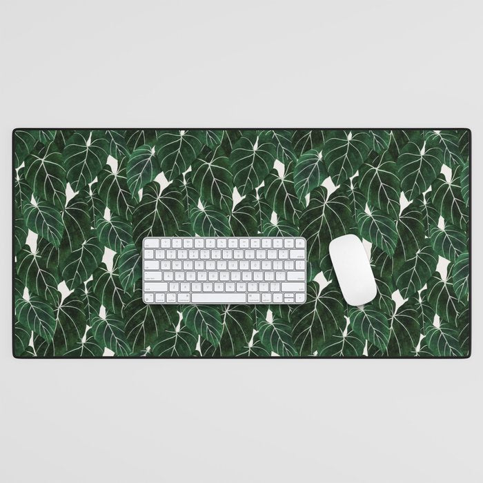 philodendron pot plant Desk Mat Gallery Image 1