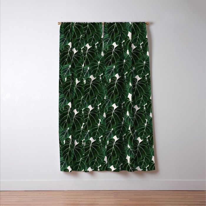philodendron pot plant Window Curtain Gallery Image 3