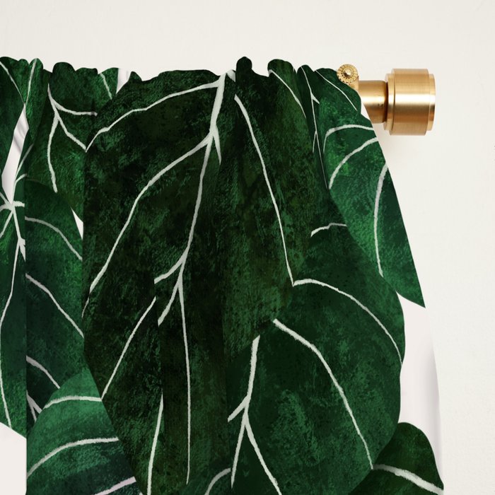 philodendron pot plant Window Curtain Gallery Image 2
