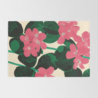 Azalea Blossoms with Jade Leaves Rug Gallery Image 2