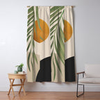 Abstract Art Tropical Leaves 47 Window Curtain Gallery Image 5