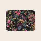 Holiday 2025 Festive Floral Foliage Colorful Dark Bath Mat Gallery Image 1