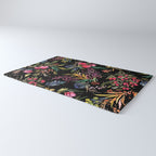 Holiday 2025 Festive Floral Foliage Colorful Dark Rug Gallery Image 3