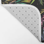 Holiday 2025 Festive Floral Foliage Colorful Dark Bath Mat Gallery Image 2