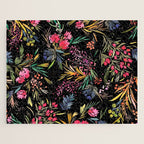 Holiday 2025 Festive Floral Foliage Colorful Dark Jigsaw Puzzle Gallery Image 1