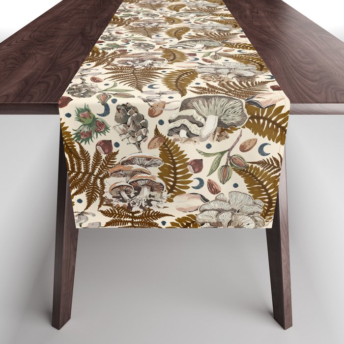 Mushrooms in moon forest A Table Runner Gallery Image 1