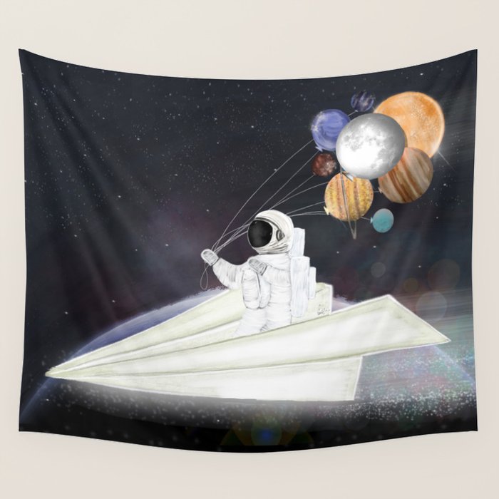 space sailing Wall Tapestry Gallery Image 4
