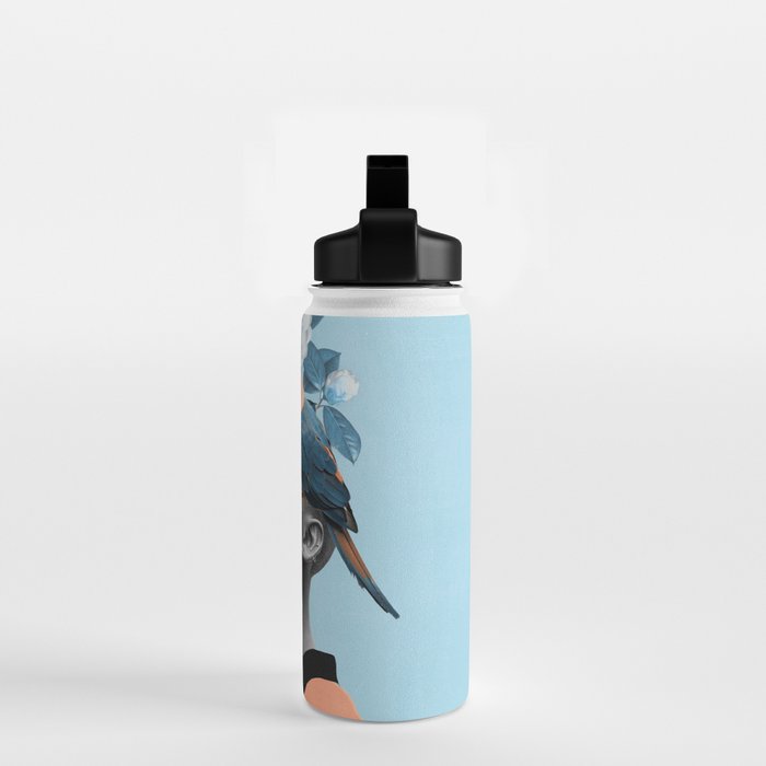 Girl with parrot Water Bottle Gallery Image 2