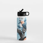 Girl with parrot Water Bottle Gallery Image 1