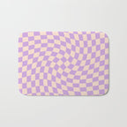 Check V - Lilac Twist â Checkerboard Print Bath Mat Gallery Image 1
