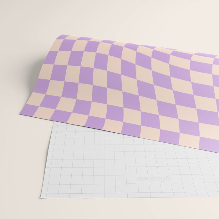 Check V - Lilac Twist â Checkerboard Print Wrapping Paper Gallery Image 2