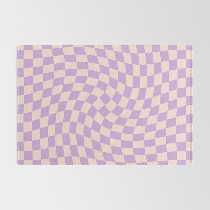 Check V - Lilac Twist â Checkerboard Print Rug Gallery Image 2