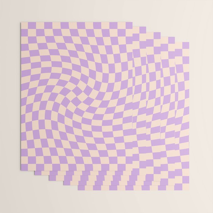 Check V - Lilac Twist â Checkerboard Print Wrapping Paper Gallery Image 3