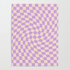 Check V - Lilac Twist â Checkerboard Print Poster Gallery Image 4