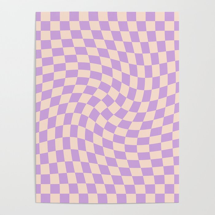 Check V - Lilac Twist â Checkerboard Print Poster Gallery Image 4
