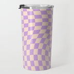 Check V - Lilac Twist â Checkerboard Print Travel Mug Gallery Image 3