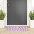Check V - Lilac Twist â Checkerboard Print Welcome Mat Gallery Image 3