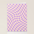 Check V - Lilac Twist â Checkerboard Print Stationery Card Gallery Image 2