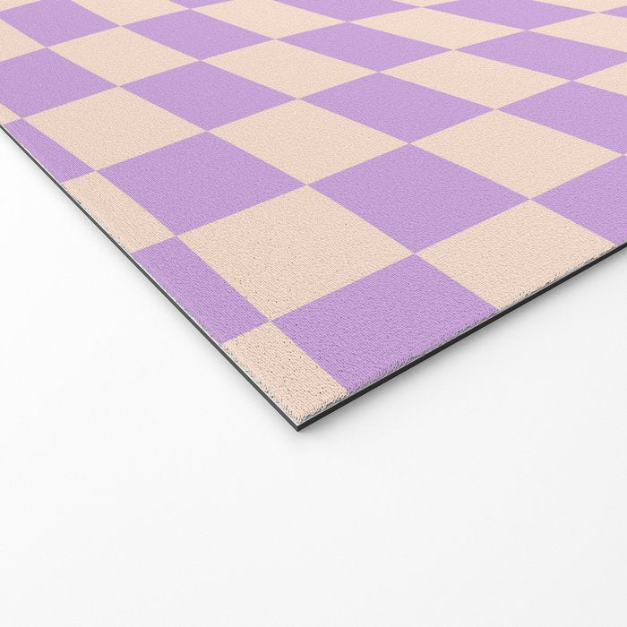 Check V - Lilac Twist â Checkerboard Print Welcome Mat Gallery Image 2