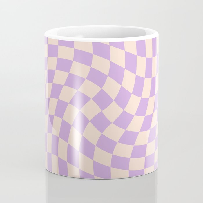 Check V - Lilac Twist â Checkerboard Print Coffee Mug Gallery Image 4