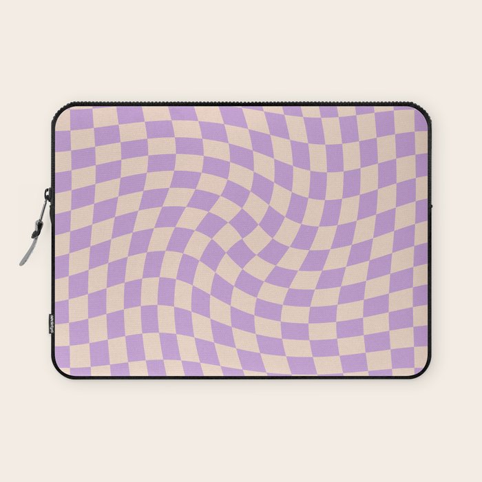 Check V - Lilac Twist â Checkerboard Print Laptop Sleeve Gallery Image 1