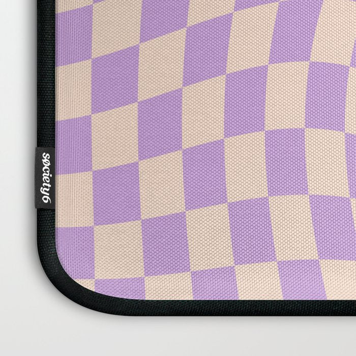 Check V - Lilac Twist â Checkerboard Print Laptop Sleeve Gallery Image 3