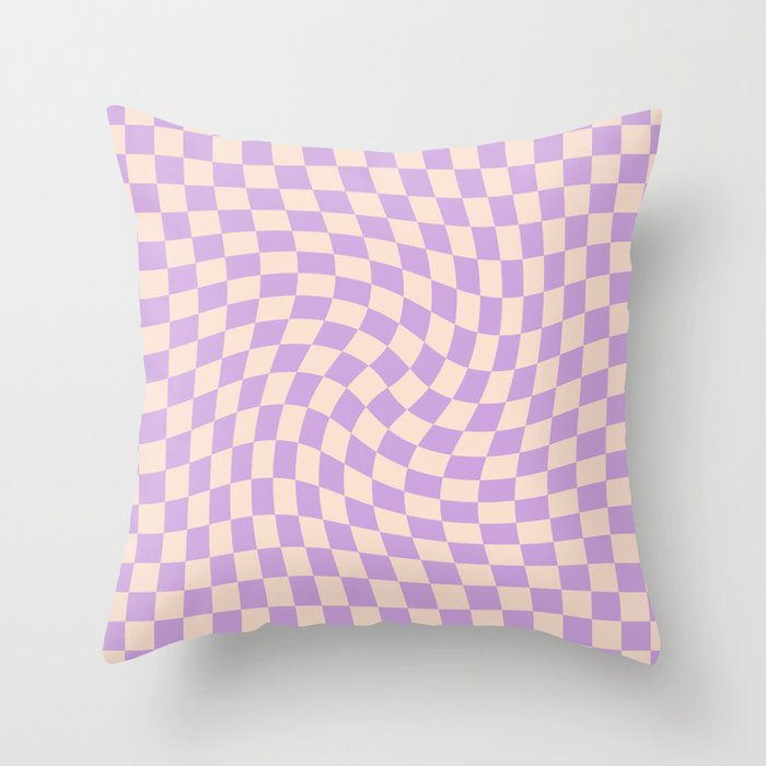 Check V - Lilac Twist â Checkerboard Print Throw Pillow Gallery Image 6