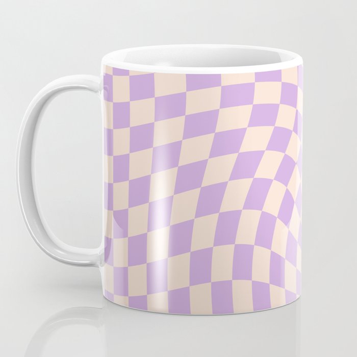 Check V - Lilac Twist â Checkerboard Print Coffee Mug Gallery Image 3