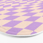 Check V - Lilac Twist â Checkerboard Print Bath Mat Gallery Image 3