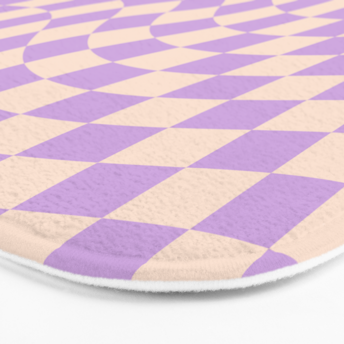 Check V - Lilac Twist â Checkerboard Print Bath Mat Gallery Image 3